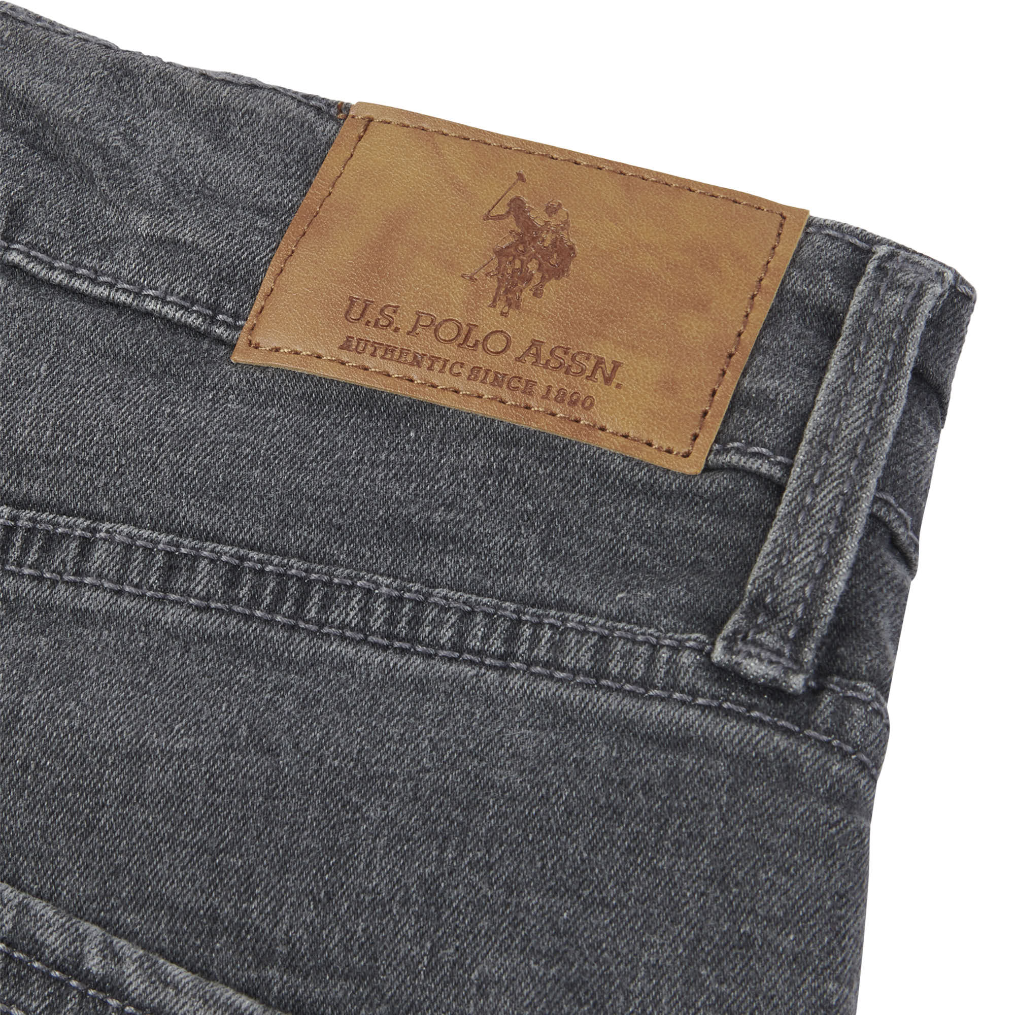 Mens 5 pocket Denim Shorts in Grey Wash