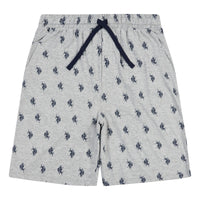 Mens Double Horsemen Print Lounge Shorts in Vintage Grey Heather