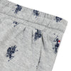 Mens Double Horsemen Print Lounge Shorts in Vintage Grey Heather