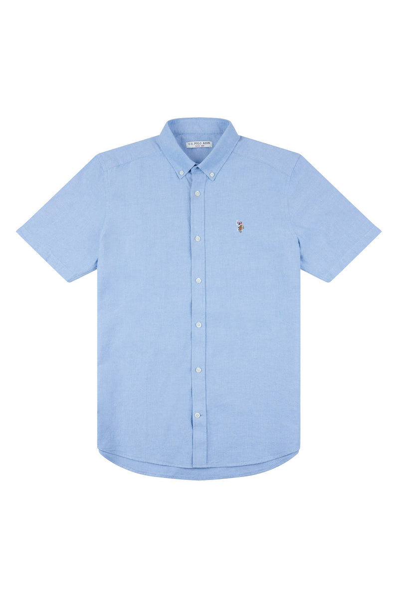 Mens Peached Oxford Shirt in Blue Yonder