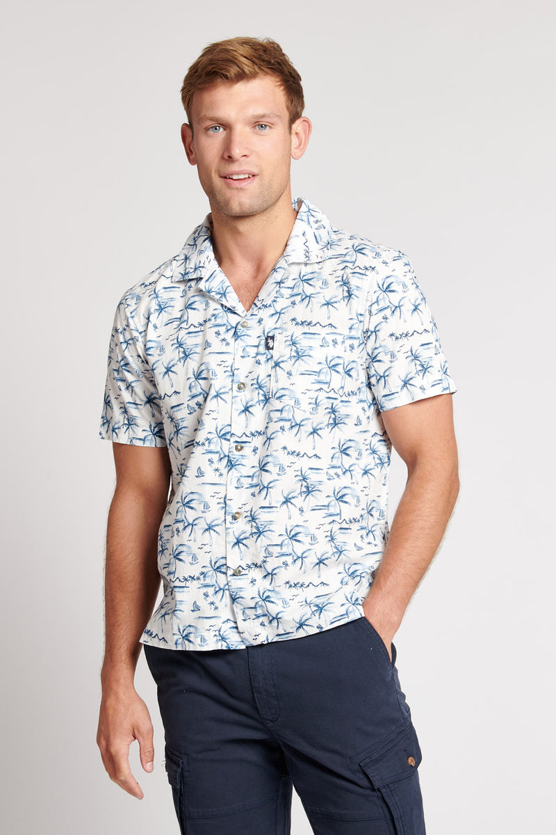 Scenic Palm SS Shirt Marshmallow