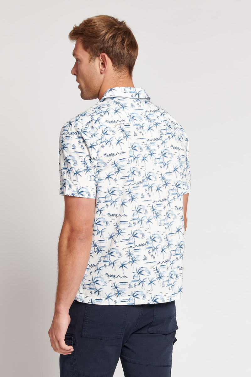 Scenic Palm SS Shirt Marshmallow