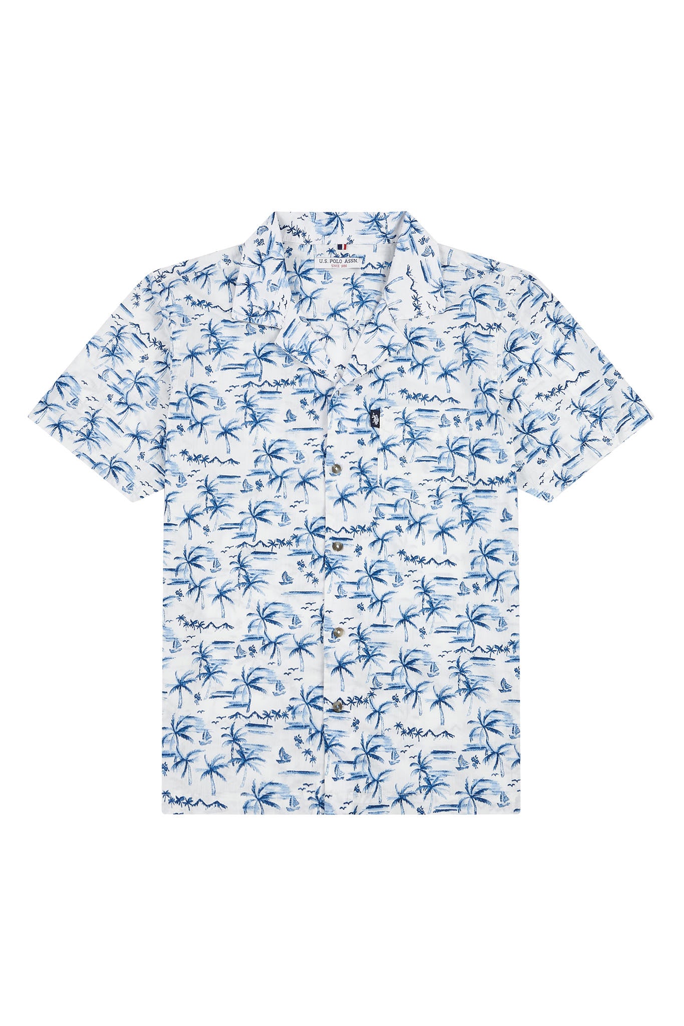 Scenic Palm SS Shirt Marshmallow