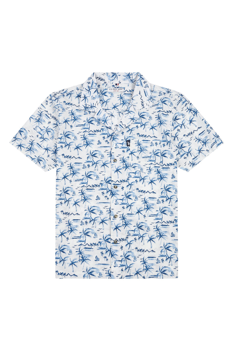 Scenic Palm SS Shirt Marshmallow