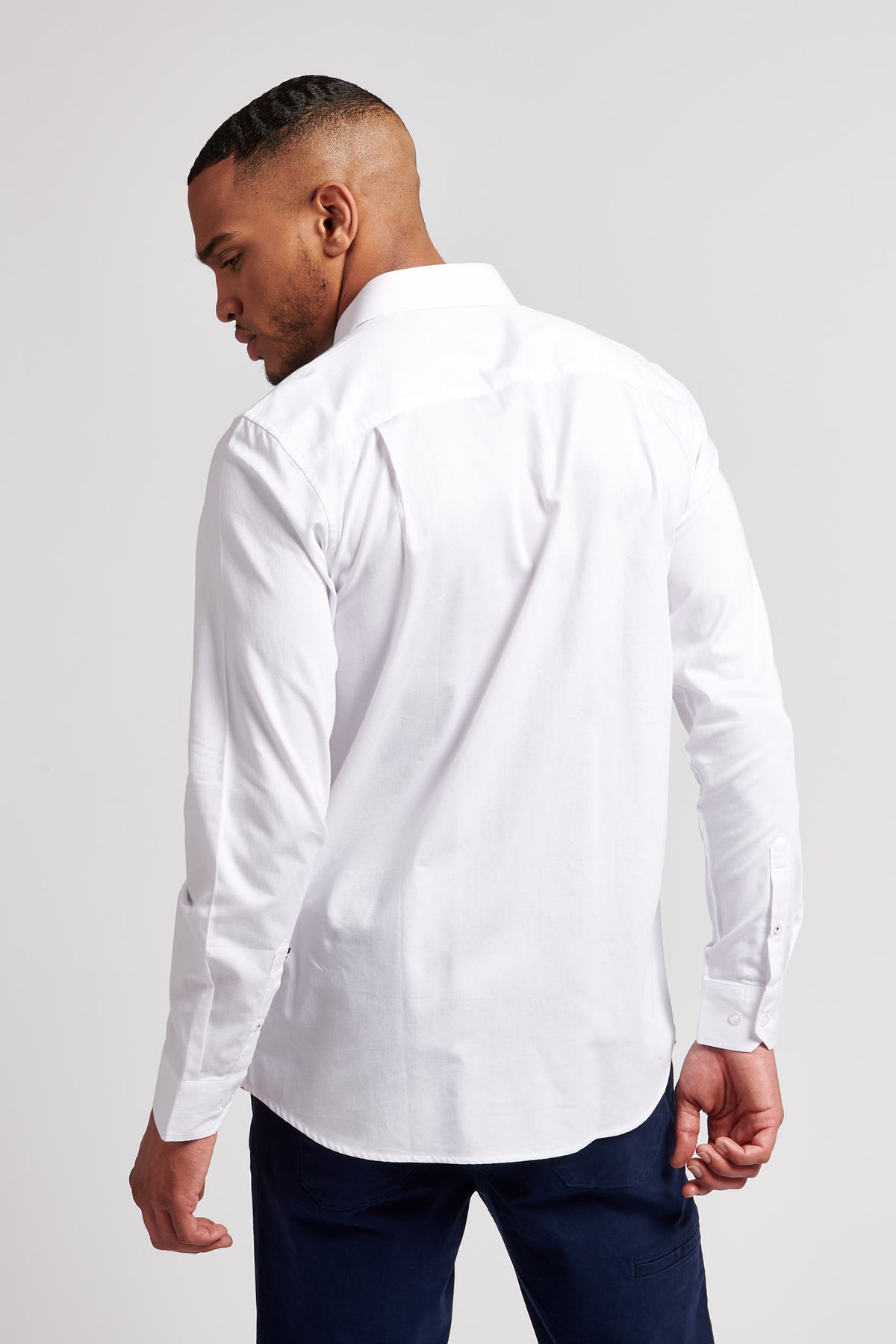 Mens Twill Shirt in Bright White