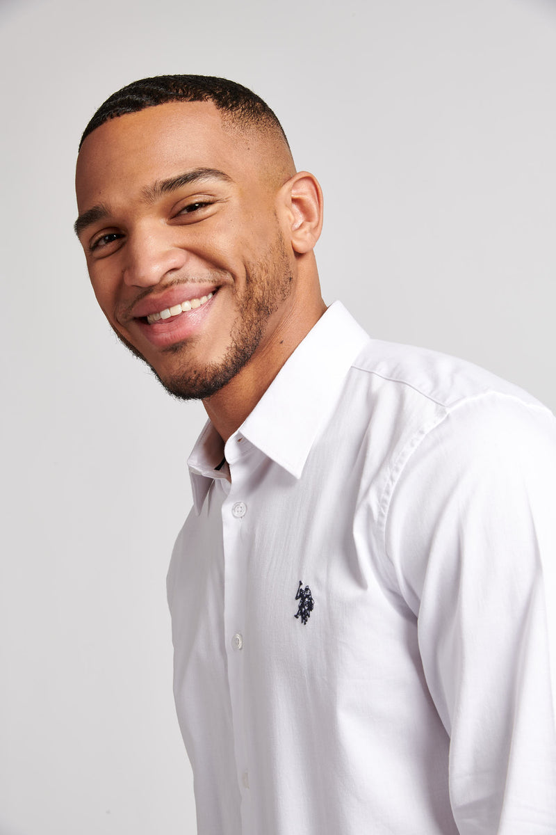 Mens Twill Shirt in Bright White