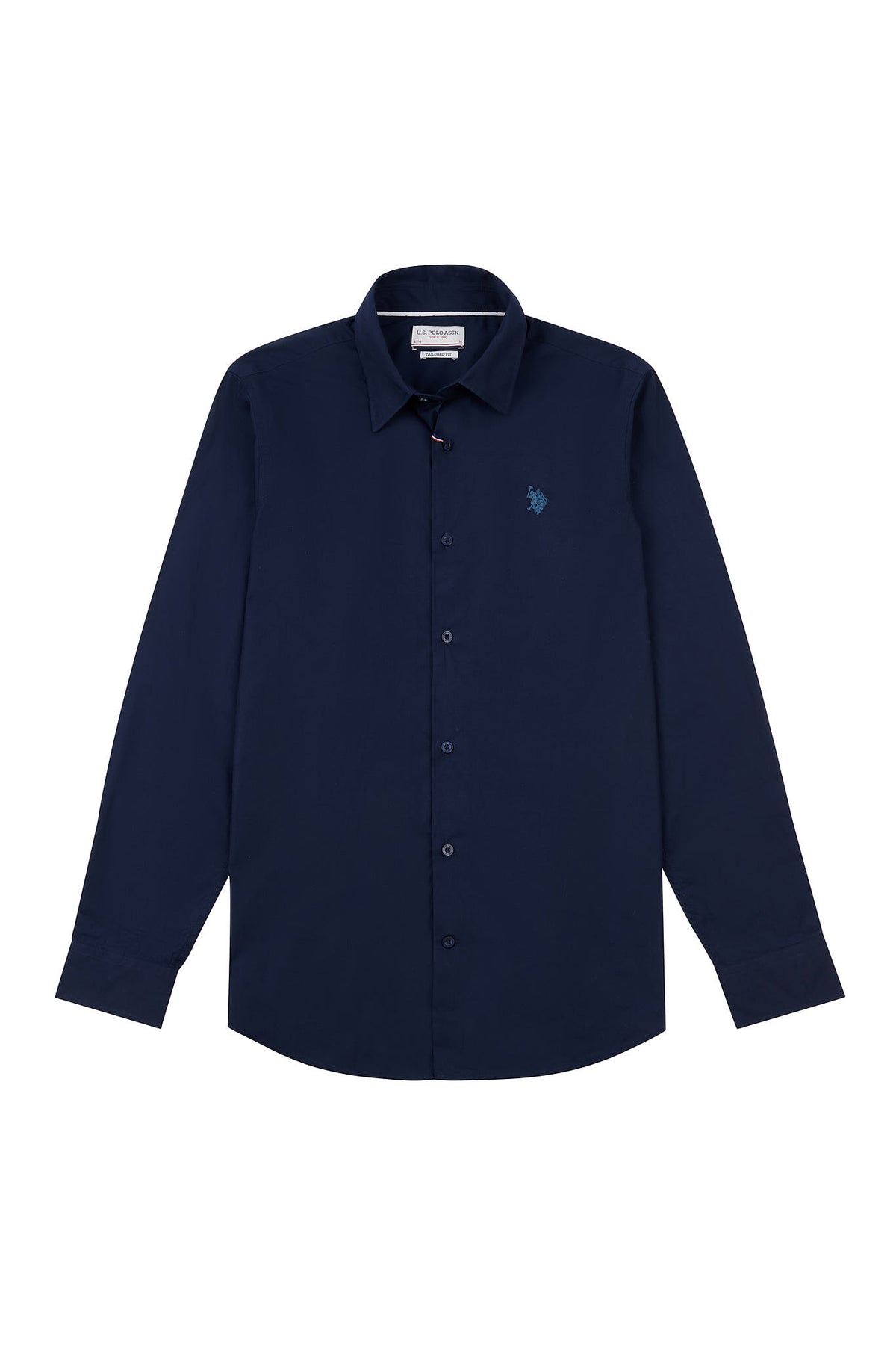 Mens Formal Poplin Shirt in Navy Blue