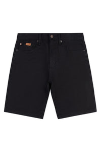 Mens Denim Woven 5 Pocket Shorts in Black