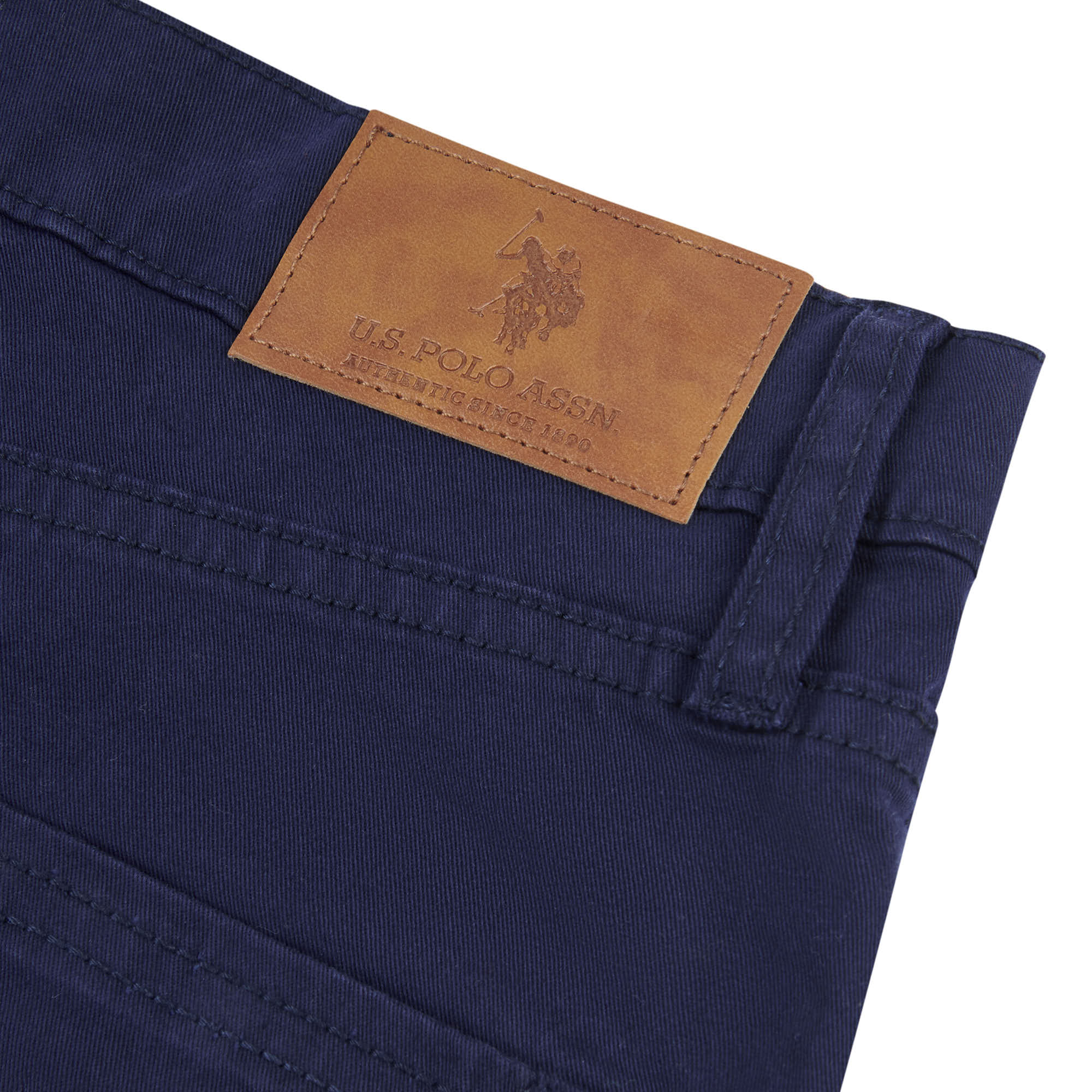 Mens Denim Woven 5 Pocket Shorts in Navy Blue