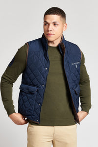 Mens Hacking Gilet in Navy Blue