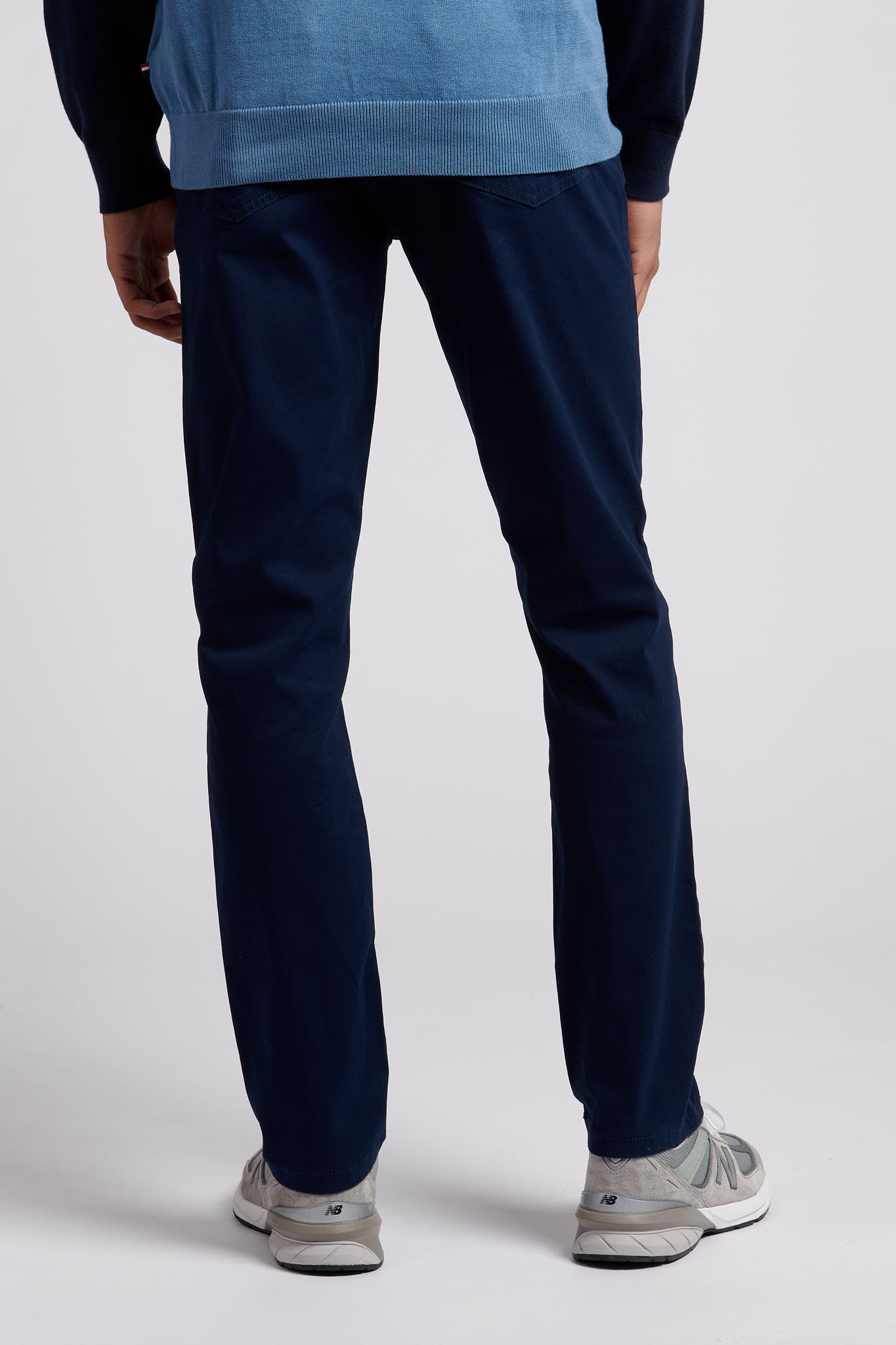 Mens Brushed Twill Trouser in Navy Blue