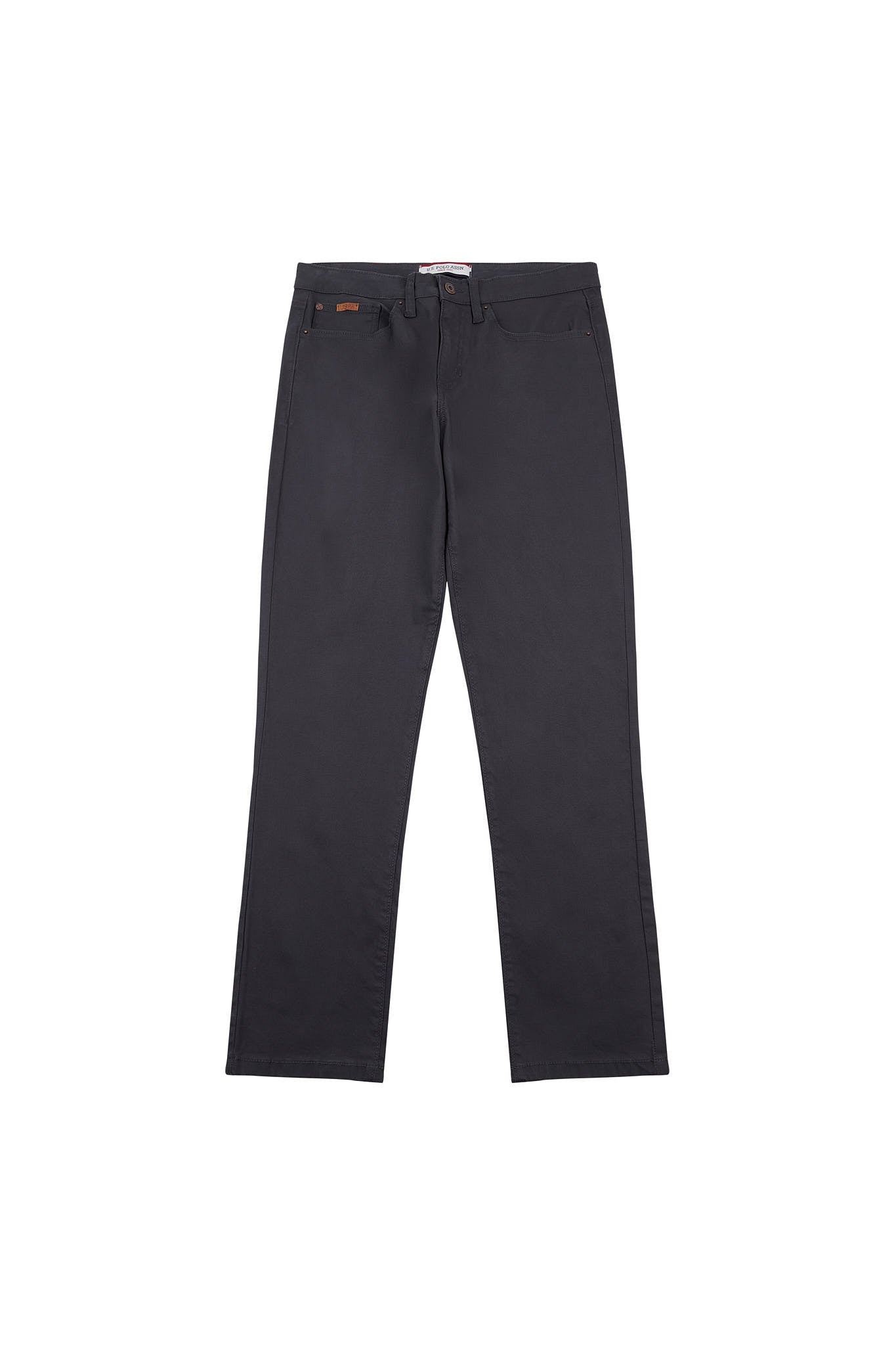 Mens Brushed Twill Trouser in Charcoal Grey Marl