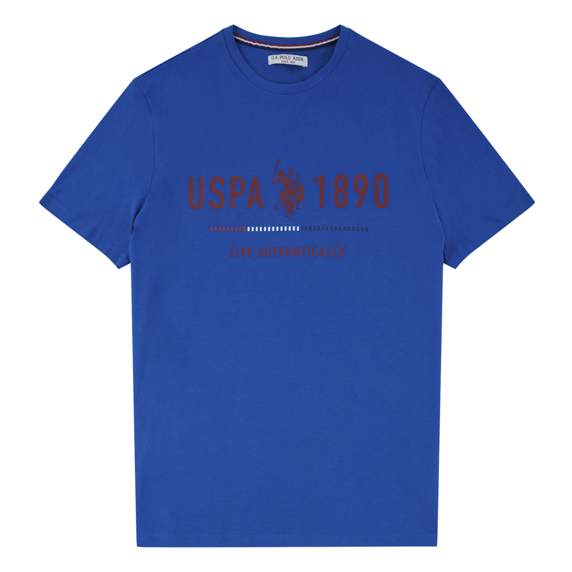 Mens Authentic USPA 1890 T-Shirt in Classic Blue