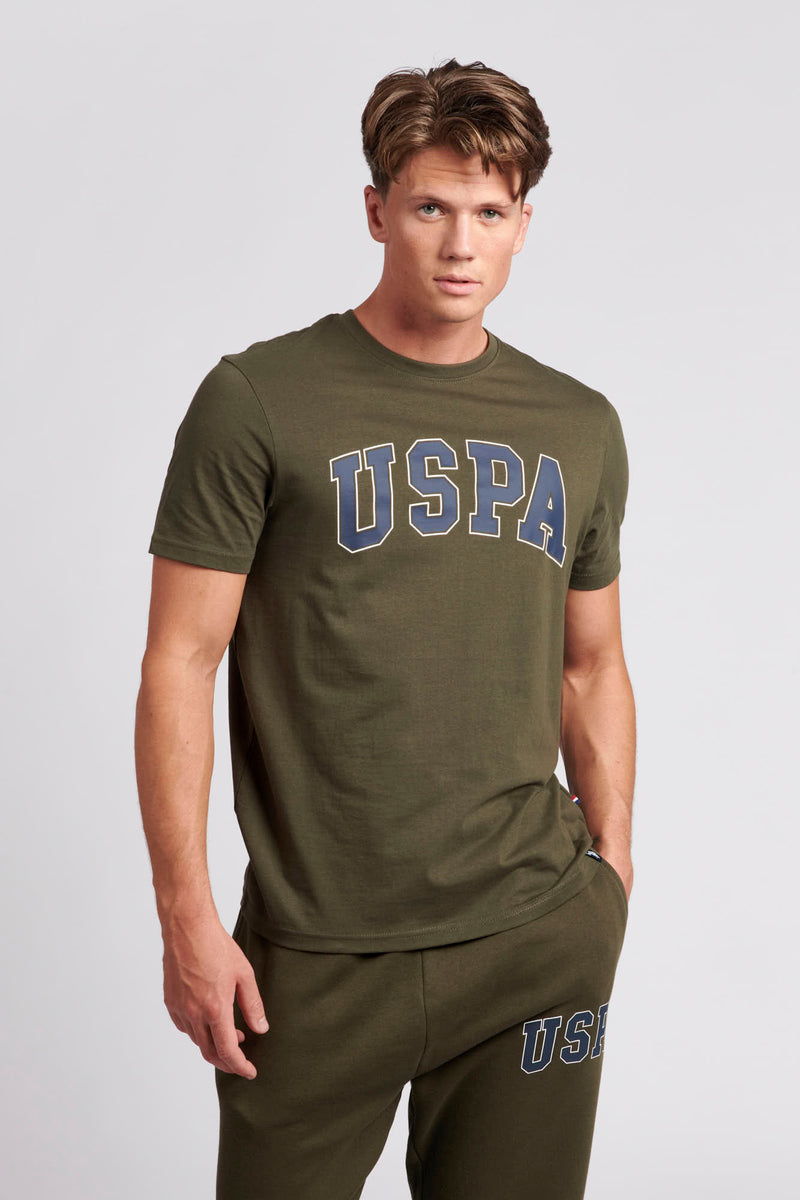 Mens USPA Arch Graphic T-Shirt in Forest Night