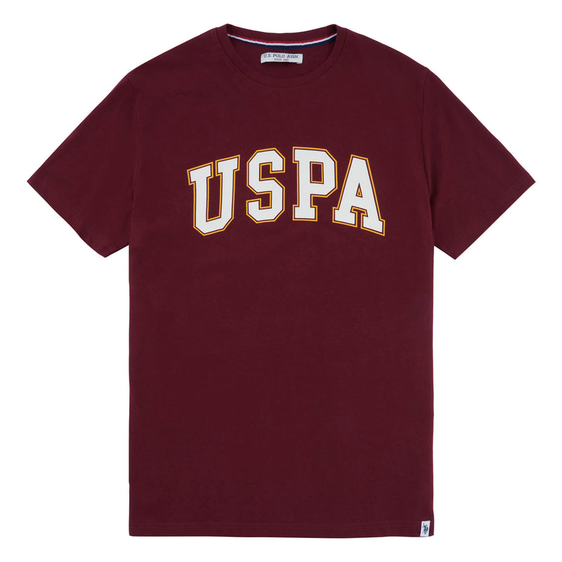 Mens USPA Arch Graphic T-Shirt in Windsor Wine