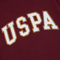 Mens USPA Arch Graphic T-Shirt in Windsor Wine