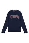 Men Arch Graphic Long Sleeve T-Shirt in Navy Blue