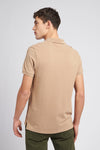 Mens Marl Pique Polo in Tigers Eye