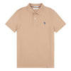 Mens Marl Pique Polo in Tigers Eye