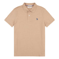 Mens Marl Pique Polo in Tigers Eye