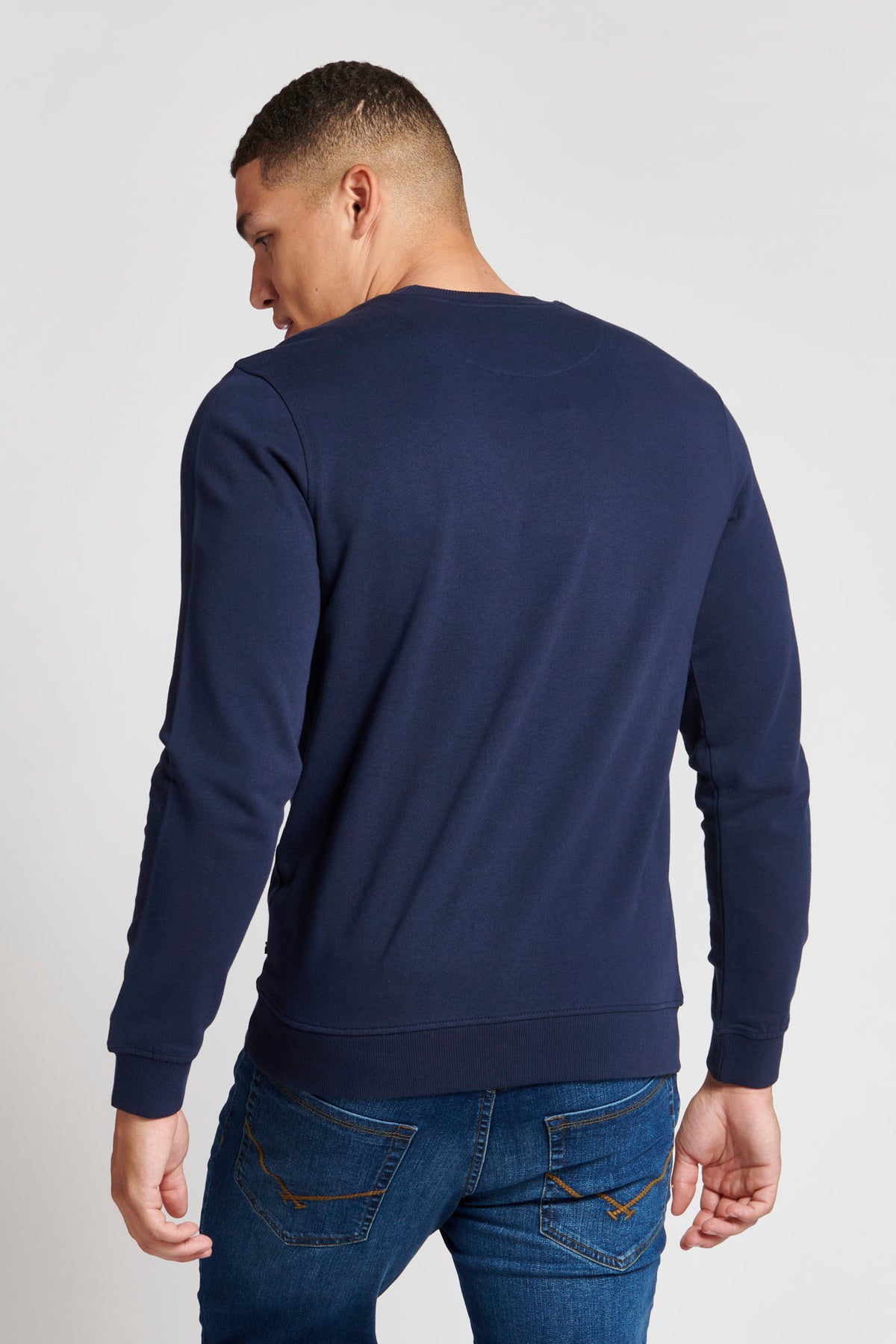 Mens Vintage USPA Since 1890 Crew Neck Sweatshirt in Navy Blue