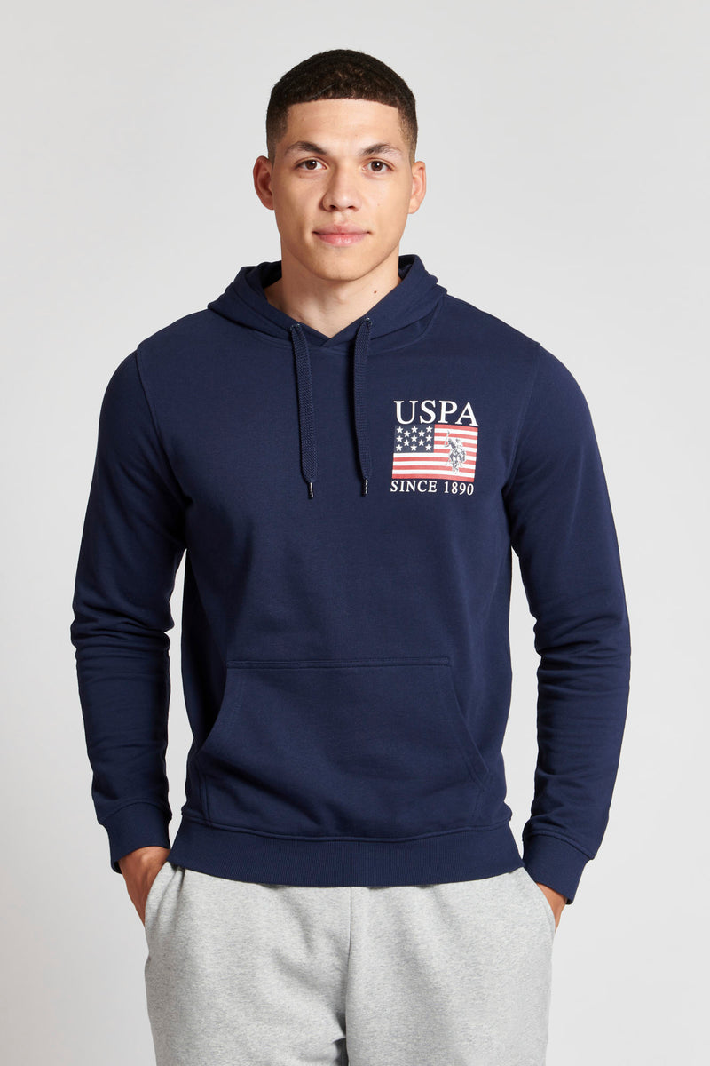 Mens Vintage 1890 Hoodie in Navy Blue