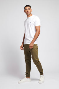 Mens Tipped Joggers in Burnt Olive