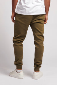 Mens Tipped Joggers in Burnt Olive