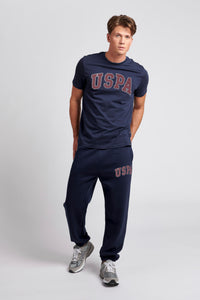 Mens Arch Logo Joggers in Navy Blue