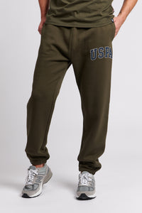 Mens Arch Logo Joggers in Forest Night