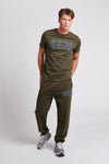 Mens Arch Logo Joggers in Forest Night