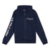 Mens Sport Zip-Through Hoodie in Navy Blue