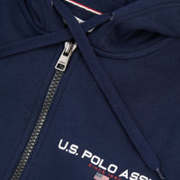 Mens Sport Zip-Through Hoodie in Navy Blue