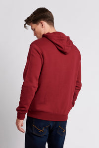 Mens Sport Zip-Through Hoodie in Biking Red