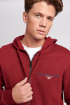 Mens Sport Zip-Through Hoodie in Biking Red