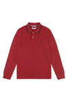 Mens Twin Tipped Pique Polo Shirt in Biking Red