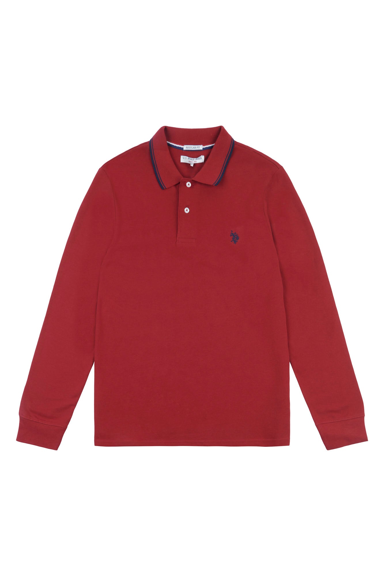 Mens Twin Tipped Pique Polo Shirt in Biking Red