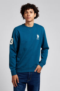 Mens Player 3 Crew Neck Sweatshirt in Legion Blue