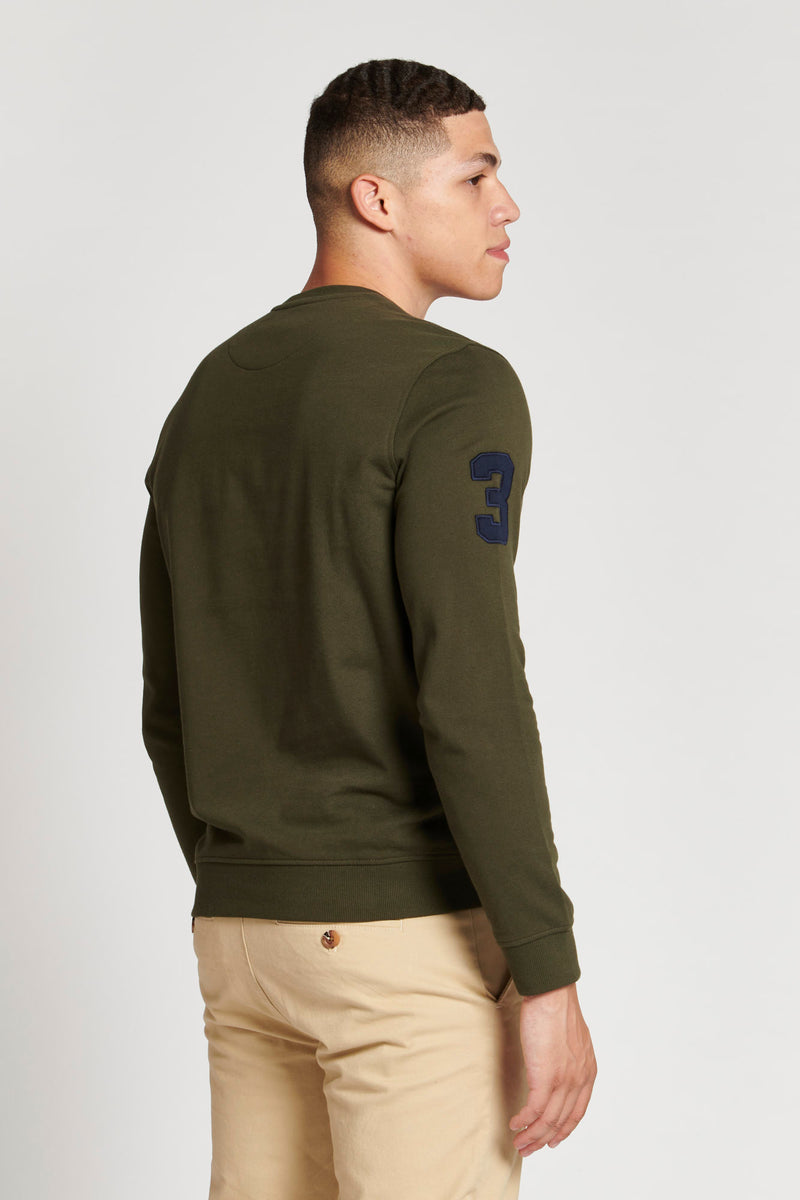 Mens Player 3 Crew Neck Sweatshirt in Forest Night