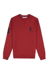 Mens Player 3 Crew Neck Sweatshirt in Biking Red