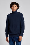 Mens Roll Neck in Navy Blue