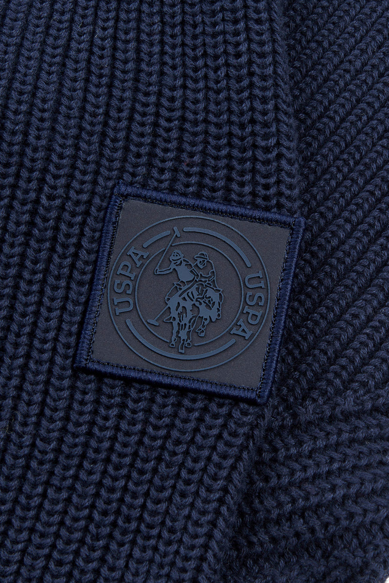 Mens Roll Neck in Navy Blue