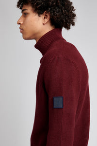 Mens Roll Neck in Windsor Wine