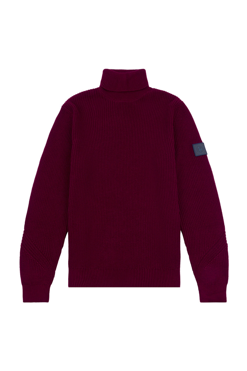 Mens Roll Neck in Windsor Wine