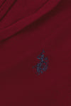 Mens Plated Contrast Zip Hoodie in Windsor Wine