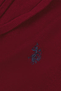 Mens Plated Contrast Zip Hoodie in Windsor Wine