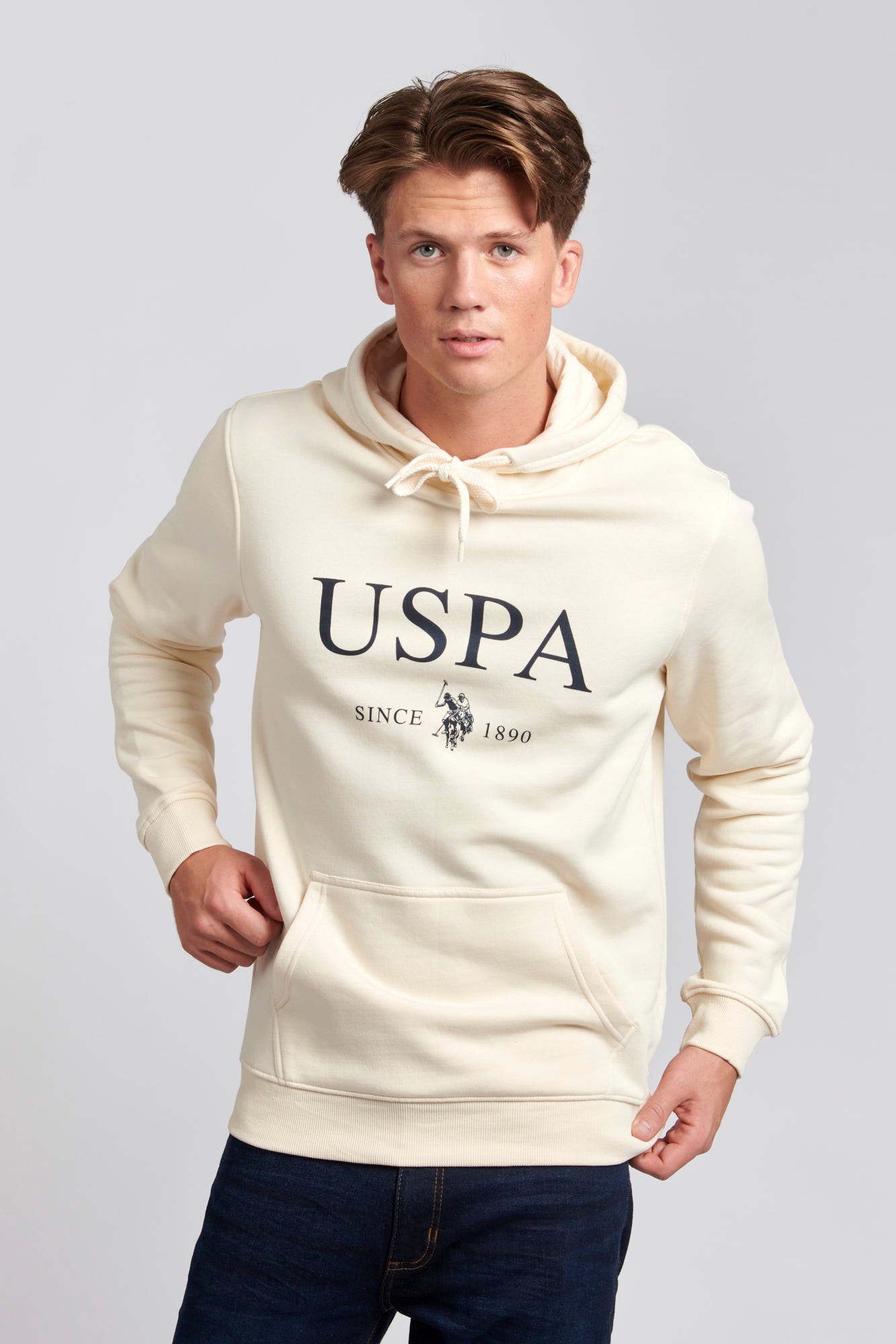 Mens 1890 Hoodie in Marshmallow