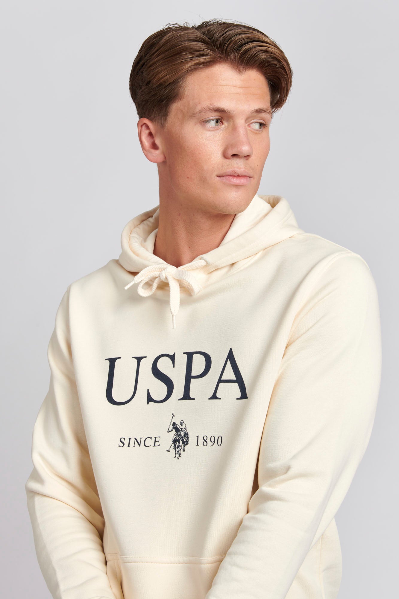 Mens 1890 Hoodie in Marshmallow