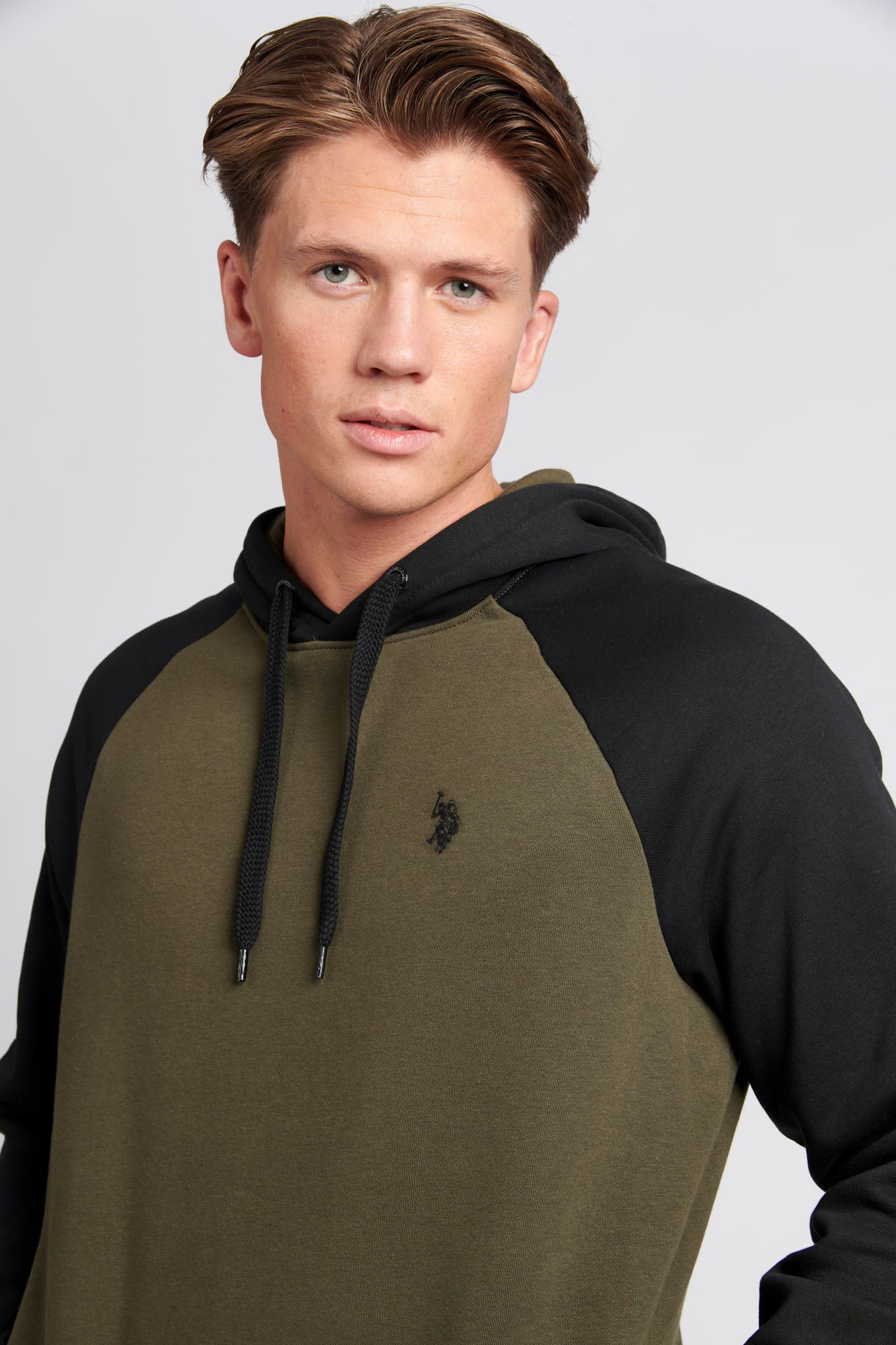 Mens Rider Block Hoodie in Forest Night