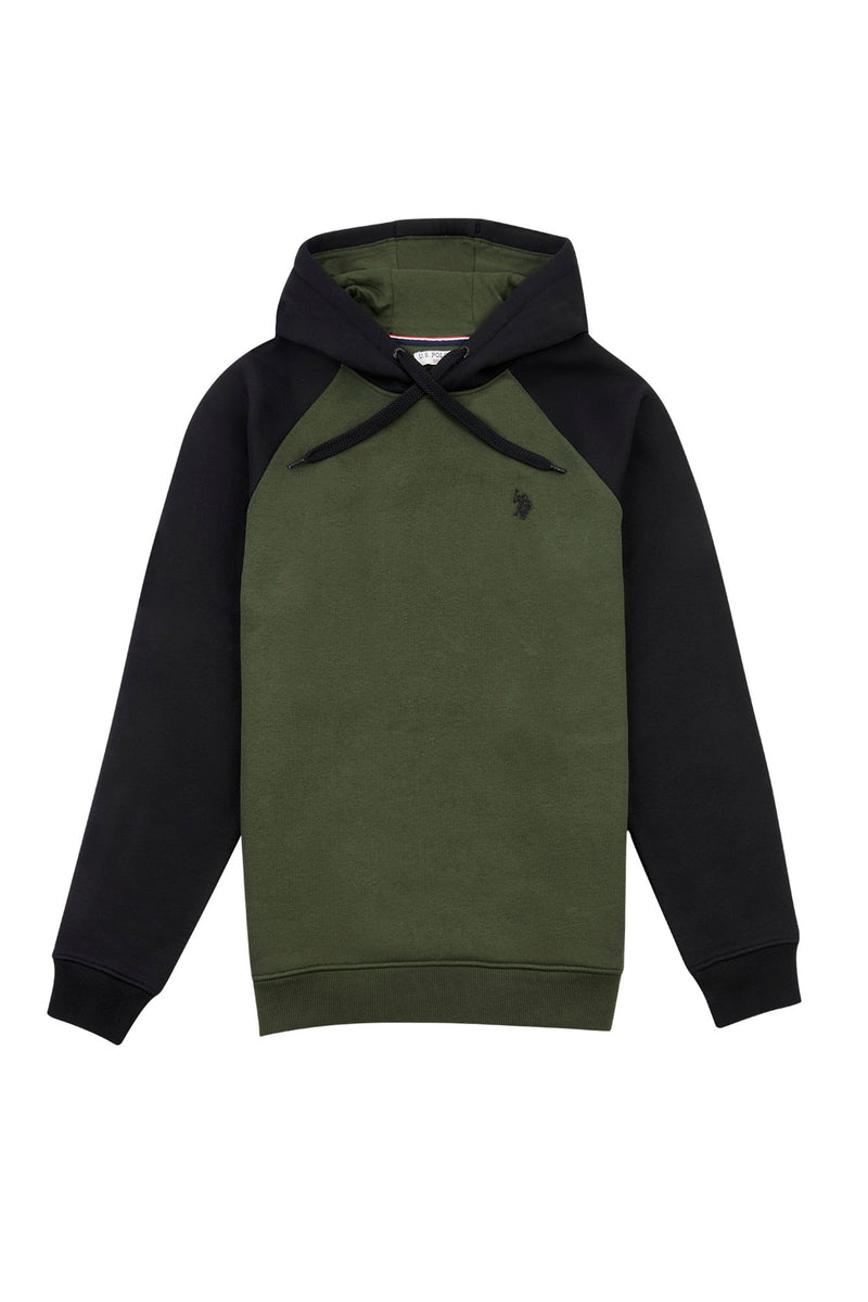 Mens Rider Block Hoodie in Forest Night